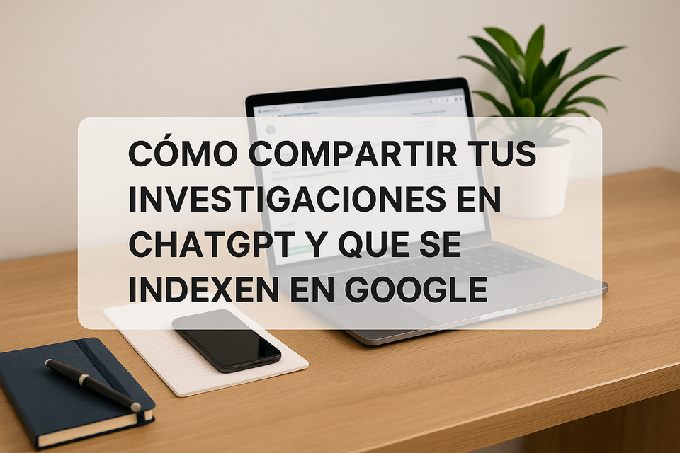 Cómo compartir tus investigaciones en ChatGPT y que se indexen en Google